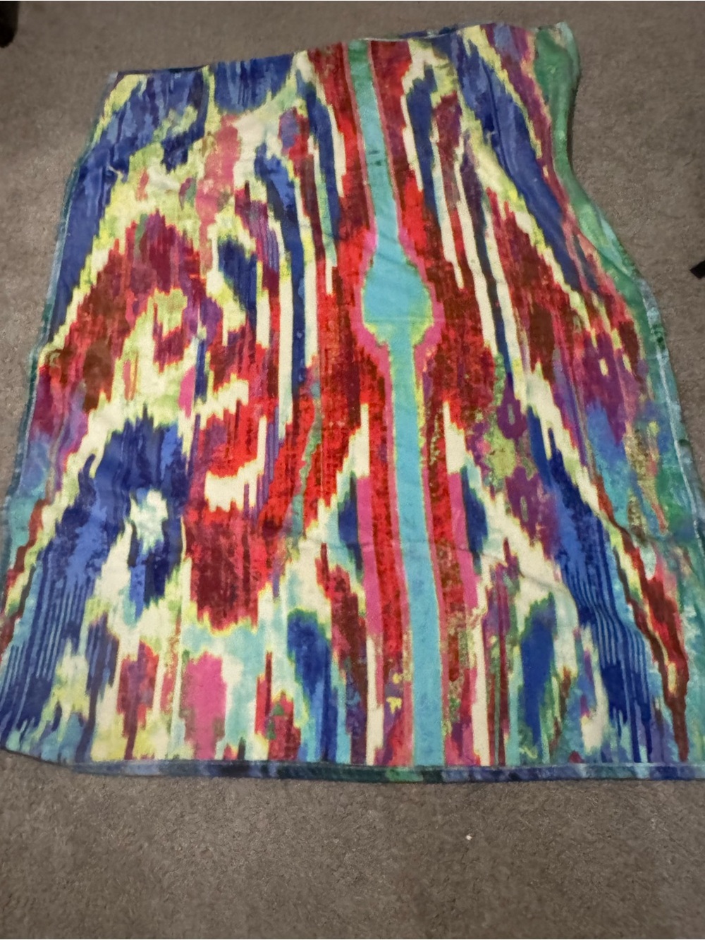TRACY PORTER JOSIE Vibrant Multicolor Abstract Print blanket